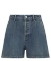 Jil Sander Denim Shorts With Belt Loops And Pockets In Blue