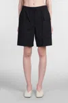 Jil Sander Shorts In Black Cotton