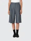 Jil Sander Bermuda In Lana Dark Sky In Gray