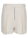 Jil Sander Textured-finish Shorts In Porcelain