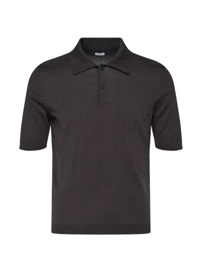 Jil Sander Short-sleeve Polo Shirt In Brown