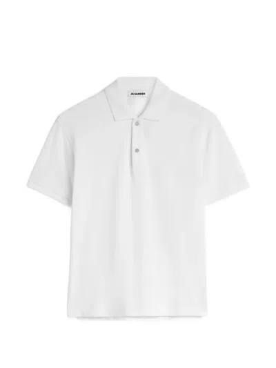 Jil Sander Short-sleeve Polo Shirt In White