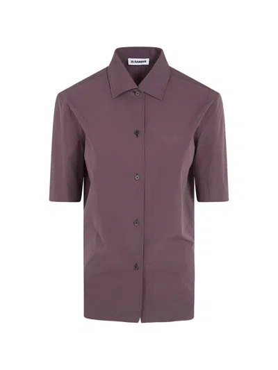 Jil Sander Short-sleeve Shirt In Brown