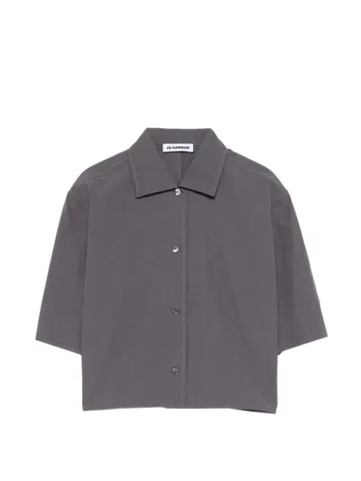 Jil Sander Short-sleeve Shirt In Gray