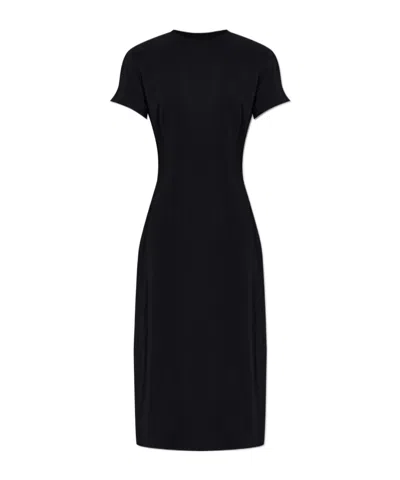 Jil Sander Short-sleeved Dress In Black
