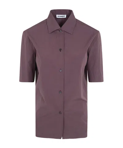 Jil Sander Short-sleeved Shirt In Purple