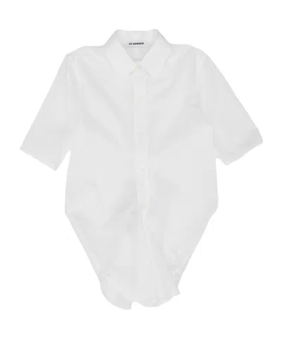 Jil Sander Short-sleeved Shirt In White