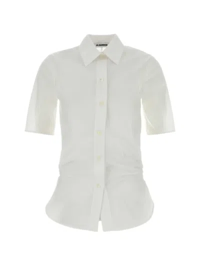 Jil Sander Short-sleeved Shirt In White