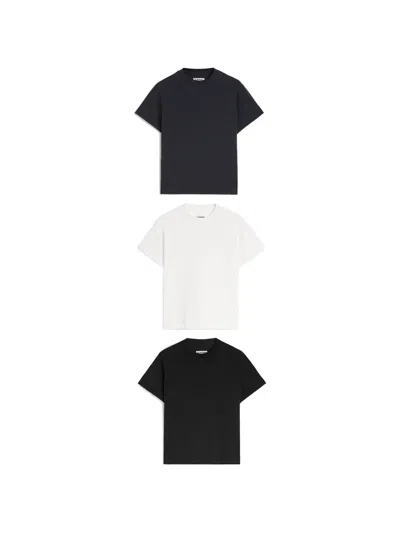 Jil Sander Short-sleeves T-shirt (set Of Three) In Multi