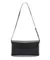 Jil Sander Small Folded Leather Shoulder Bag In Black