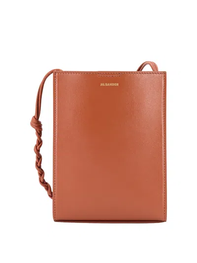 Jil Sander Tangle Magnetic Fastened Shoulder Bag In Brown