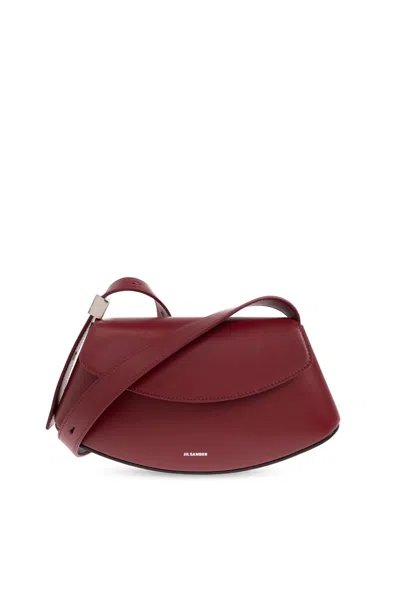 Jil Sander Shoulder Bag In Burgundy