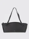 Jil Sander Big Joanna Leather Shoulder Bag In Black