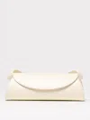 Jil Sander Small Leather Shoulder Bag With Adjustable Handle In Ivory