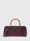 Jil Sander Small Bamboo Bag Goji In Burgundy