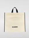 Jil Sander Square Border Tote Bag In White
