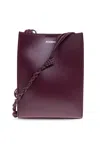 Jil Sander Burgundy Small Tangle Shoulder Bag In Purple