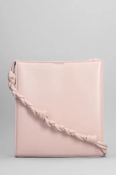 Jil Sander Women Pink Leather Tangle Shoulder Bag In Rose-pink