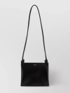 Jil Sander Shoulder Bag With Leather Logo Stamp In Black
