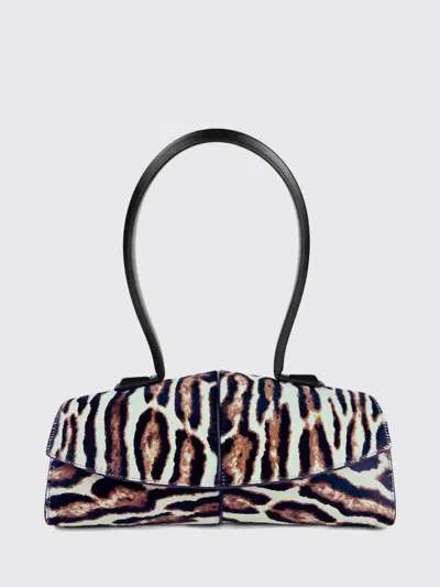 Jil Sander Shoulder Bag Woman Color Brown In Animal Print