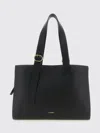 Jil Sander Black Shopping Rectangular Leather Tote In Black