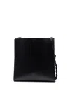 Jil Sander Braided-strap Leather Shoulder Bag In Black