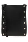 Jil Sander Leather Tangle Crossbody Bag In Black