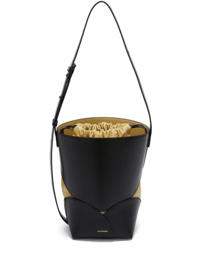 Jil Sander Black Curve Bucket Medium Bag