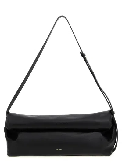 Jil Sander 'rollup' Medium Crossbody Bag In Black