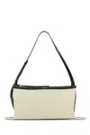 Jil Sander Two-tone Canvas And Leather Medium Empire Shoulder Bag In Multicoloured