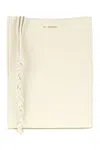 Jil Sander Tangle Leather Crossbody Bag In White