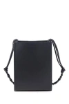 Jil Sander Braided-strap Leather Shoulder Bag In 001