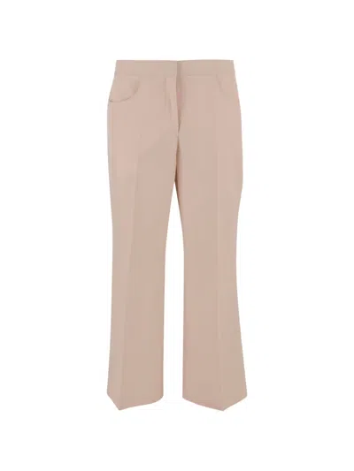 Jil Sander Gabardine Tailored Trousers In Nude
