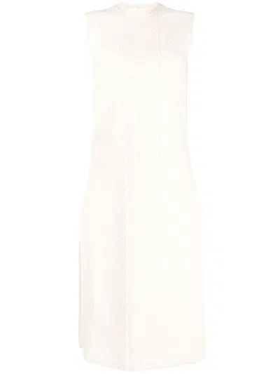 Jil Sander Side-slit Knit Top In Neutrals