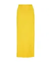 Jil Sander Yellow Straight Midi Skirt In Yellow