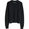 Jil Sander Side Zip Wool Sweater In Navy