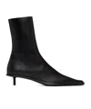 Jil Sander Black Square Toe Boots In Black