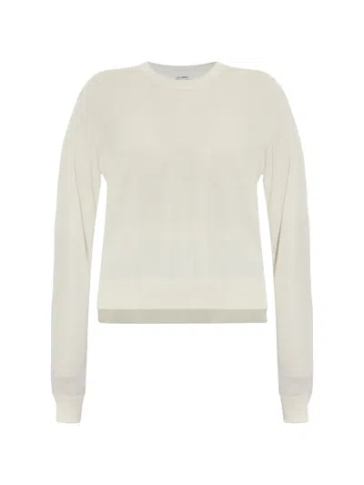 Jil Sander Side-slit Sweater In Neutral