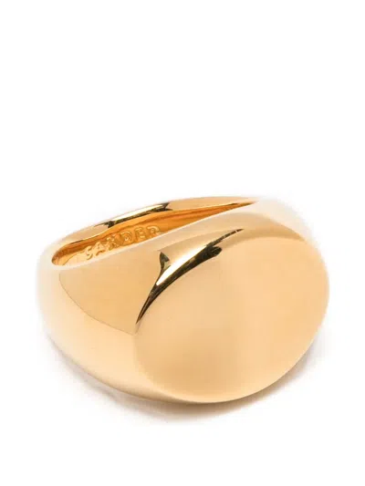 Jil Sander Signet Ring In Gold