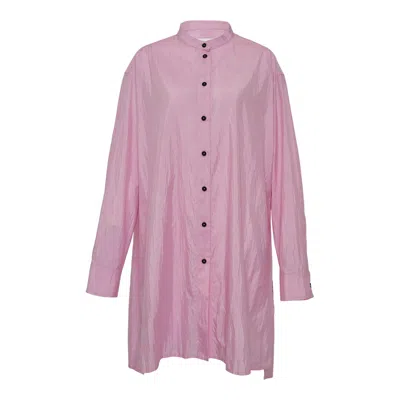 Jil Sander Silk And Nylon Shirt In Pink