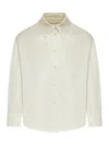 Jil Sander Silk And Viscose Rayon Shirt In Ivory