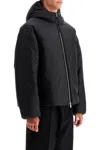 Jil Sander Leather-trimmed Down Jacket In Black