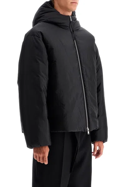 Jil Sander Black Hooded Down Vest