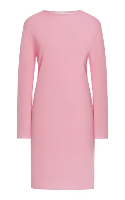 Jil Sander Silk-blend Mini Dress In Pink