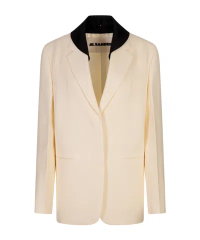 Jil Sander Silk Blend Tailored Jacket