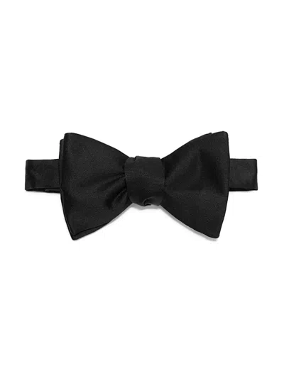 Jil Sander Silk Bow Tie In Black