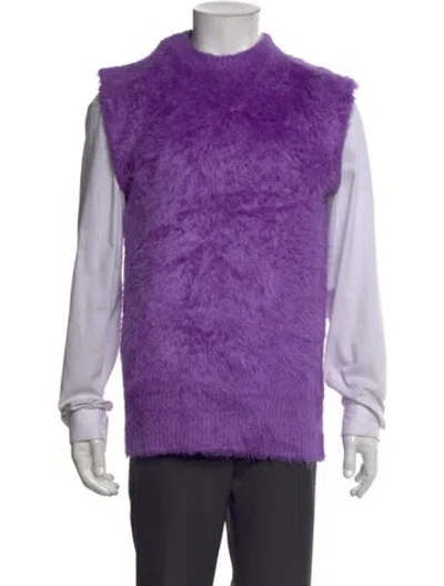 Pre-owned Jil Sander Silk Crew Neck Sweater Vest In Purple