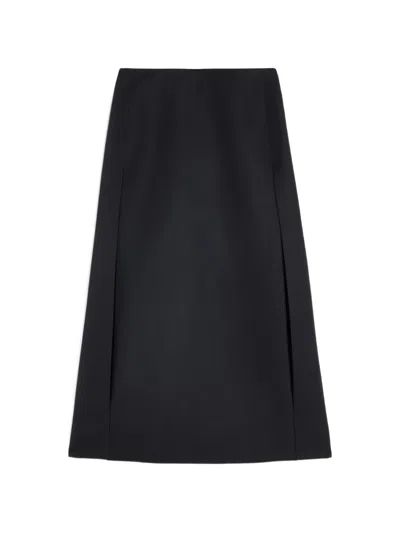 Jil Sander Silk Faille Skirt In Animal Print
