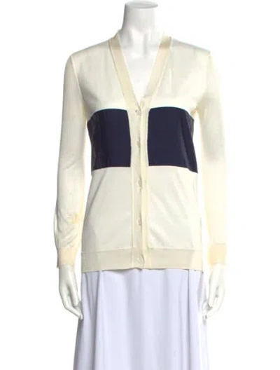 Pre-owned Jil Sander Silk Graphic Print Sweater In Neutral