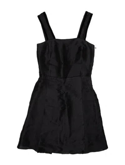Pre-owned Jil Sander Silk Knee-length Dress In Black